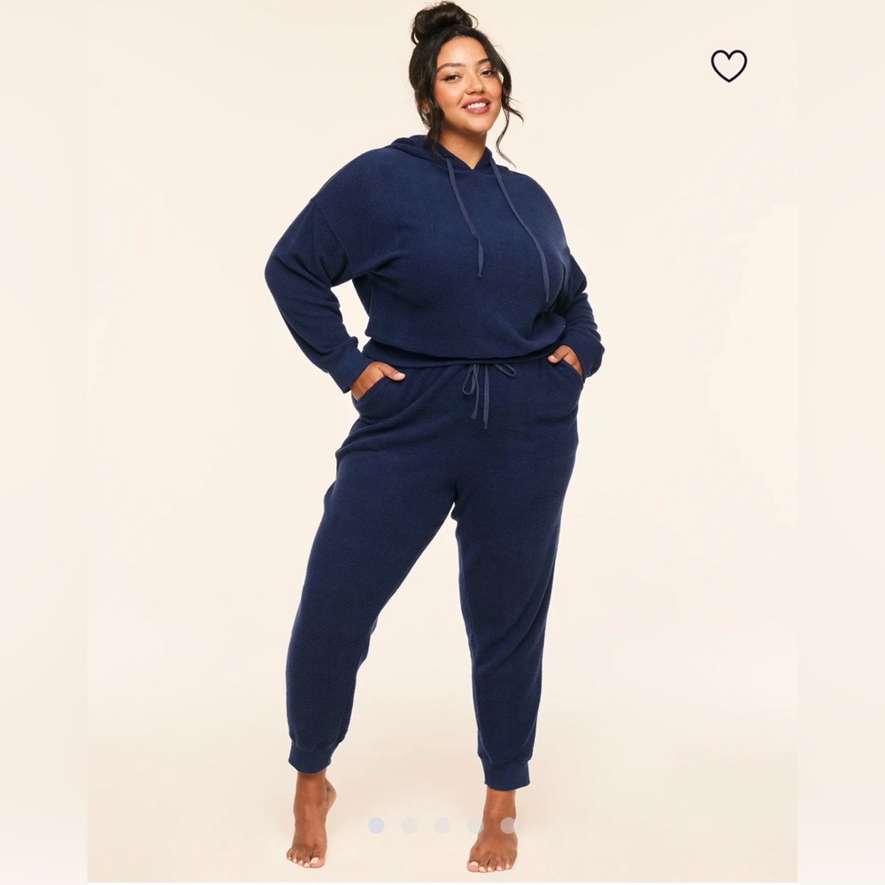 Adore me Cozy Navy Blue Hoodie and Jogger Set